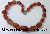 CGN105 20 inches 10*15mm - 20*30mm nuggets agate gemstone necklaces