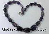 CGN120 22 inches 10*14mm - 20*30mm nuggets amethyst necklaces