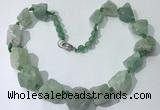 CGN144 19.5 inches 10*14mm - 20*30mm nuggets green aventurine necklaces