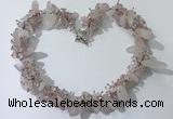 CGN400 19.5 inches chinese crystal & rose quartz chips beaded necklaces