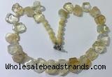 CGN430 20 inches freeform citrine gemstone beaded necklaces