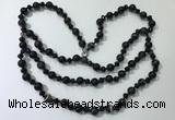 CGN659 22 inches chinese crystal & striped agate beaded necklaces