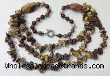 CGN675 22 inches stylish mookaite gemstone beaded necklaces