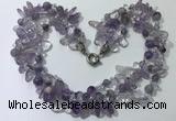 CGN710 22 inches fashion 3 rows amethyst beaded necklaces