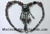 CGN815 19.5 inches chinese crystal & Indian agate statement necklaces