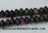 CGO21 15.5 inches 5*8mm rondelle gold multi-color stone beads