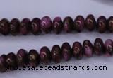 CGO71 15.5 inches 5*8mm rondelle gold red color stone beads