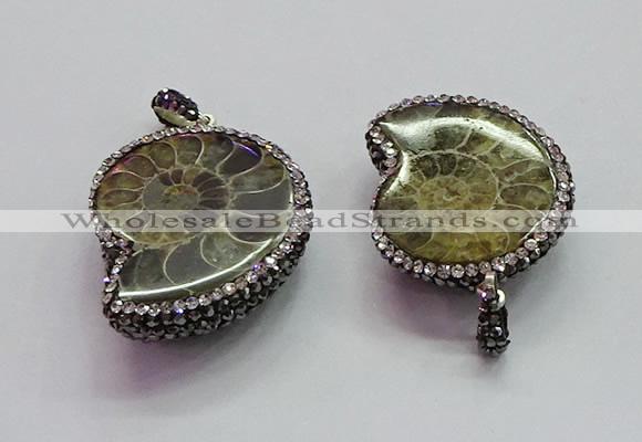 CGP1559 25*30mm - 28*35mm ammonite pendants wholesale