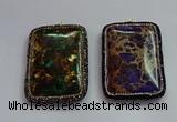 CGP1565 45*65mm rectangle sea sediment jasper pendants