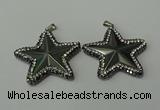 CGP158 40*40mm star hematite gemstone pendants wholesale