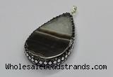 CGP3045 30*45mm - 35*60mm flat teardrop druzy agate pendants