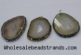 CGP3090 40*50mm - 50*60mm freeform druzy agate pendants