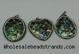 CGP311 35*45mm - 40*40mm abalone shell pendants wholesale