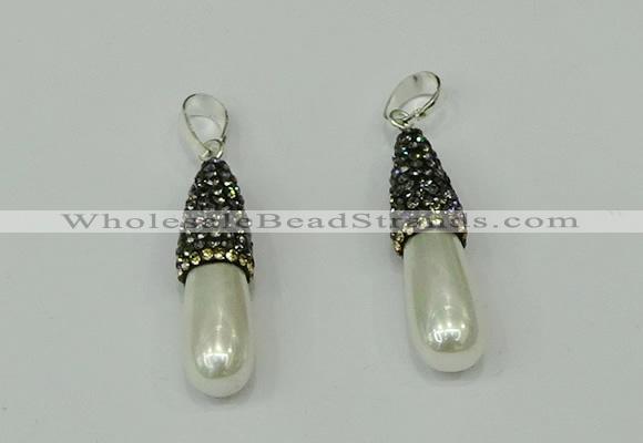 CGP318 8*30mm teardrop pearl shell pendants wholesale