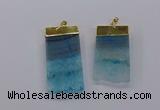 CGP3272 30*50mm - 30*65mm freeform druzy agate pendants