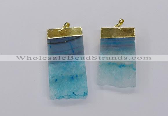 CGP3272 30*50mm - 30*65mm freeform druzy agate pendants