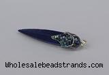 CGP3362 15*50mm - 16*65mm sticks lapis lazuli gemstone pendants