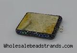 CGP3422 35*60mm - 40*50mm rectangle fossil coral pendants