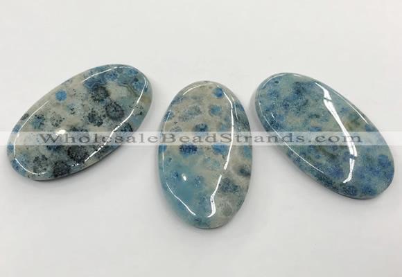 CGP3545 35*50mm oval chrysanthemum agate slab pendants