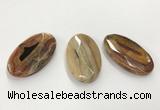 CGP3568 32*50mm faceted oval agate pendants wholesale