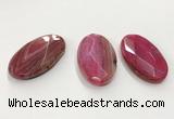 CGP3569 32*50mm faceted oval agate pendants wholesale