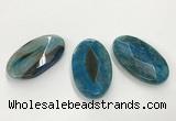 CGP3570 32*50mm faceted oval agate pendants wholesale