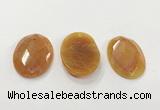 CGP3581 32*45mm faceted oval agate pendants wholesale