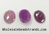 CGP3582 32*45mm faceted oval agate pendants wholesale