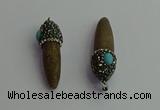 CGP409 10*45mm - 15*50mm bullet sea urchin shell pendants