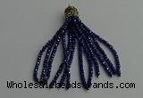 CGP444 2*3mm faceted rondelle handmade chinese crystal tassel pendants