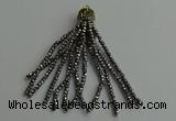 CGP446 2*3mm faceted rondelle handmade chinese crystal tassel pendants