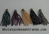 CGP450 2*3mm faceted rondelle handmade chinese crystal tassel pendants