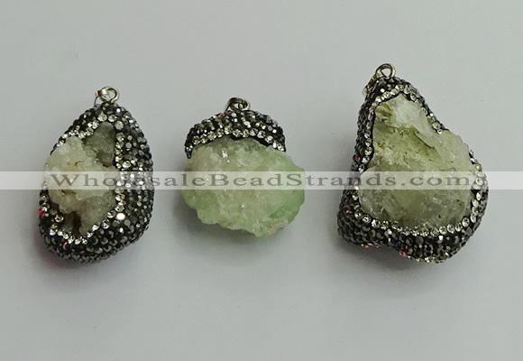 CGP566 25*30mm - 30*40mm freeform druzy agate pendants wholesale