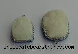 CGP600 25*30mm - 35*40mm freeform druzy agate gemstone pendants