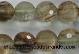 CGQ29 15.5 inches 18mm faceted round gold sand quartz beads