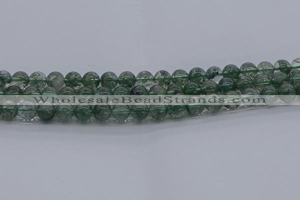 CGQ502 15.5 inches 8mm round imitation green phantom quartz beads