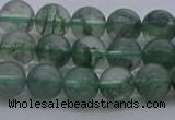 CGQ512 15.5 inches 8mm round matte imitation green phantom quartz beads