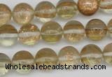 CGQ52 15.5 inches 10mm round gold sand quartz beads wholesale