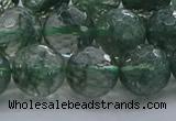 CGQ524 15.5 inches 12mm faceted round imitation green phantom quartz beads