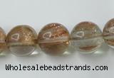 CGQ61 15.5 inches 14mm round gold sand quartz beads wholesale