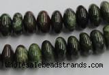 CGR05 16 inches 6*12mm rondelle green rain forest stone beads wholesale