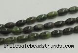 CGR06 16 inches 4*6mm rice green rain forest stone beads wholesale