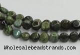 CGR14 16 inches 6mm flat round green rain forest stone beads wholesale