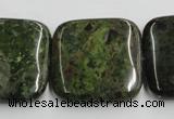 CGR20 16 inches 30*30mm square green rain forest stone beads wholesale