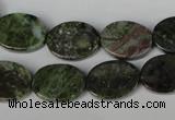 CGR26 15.5 inches 12*16mm oval green rain forest stone beads