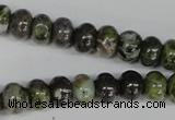 CGR45 15.5 inches 4*6mm rondelle green rain forest stone beads