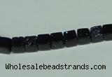 CGS117 15.5 inches 6*6mm cube blue goldstone beads wholesale