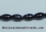 CGS121 15.5 inches 8*12mm rice blue goldstone beads wholesale