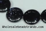 CGS123 15.5 inches 20mm flat round blue goldstone beads wholesale