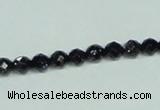 CGS138 15.5 inches 4mm faceted round blue goldstone beads wholesale